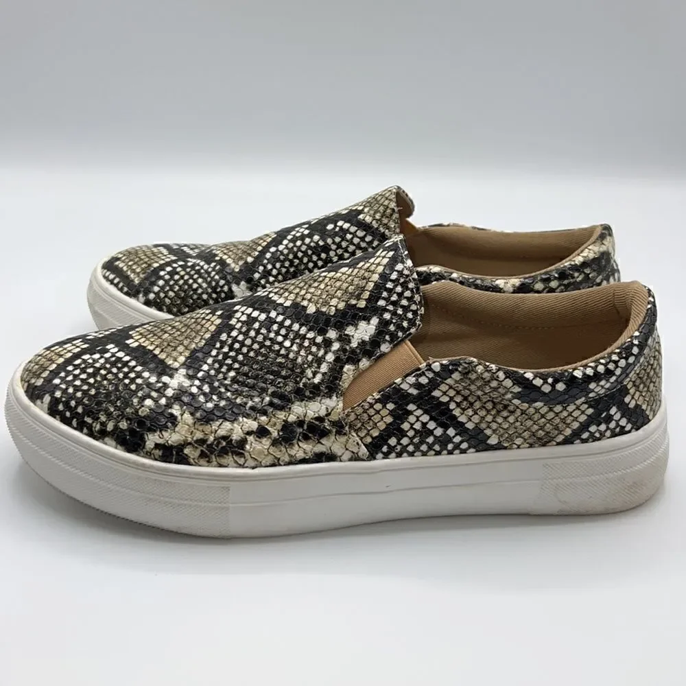 COCONUTS BY MATISSE Natural Snake Gradient Textured Harry Slip-On Sneakers-8.5M